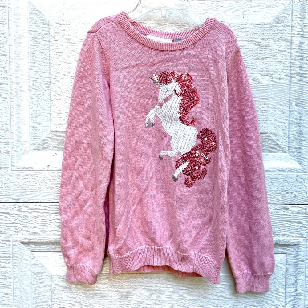 Pink unicorn sequined sweater 5T - Picture 1 of 5